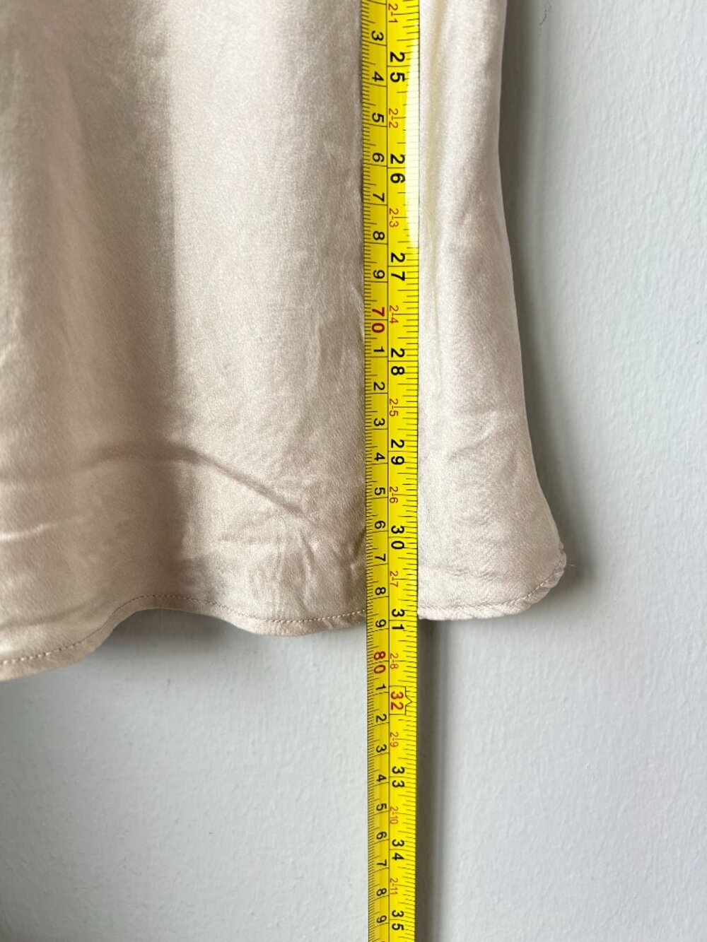 Quince 100% Silk Washable A-Line Midi Skirt Champagne XS - Picture 6 of 6